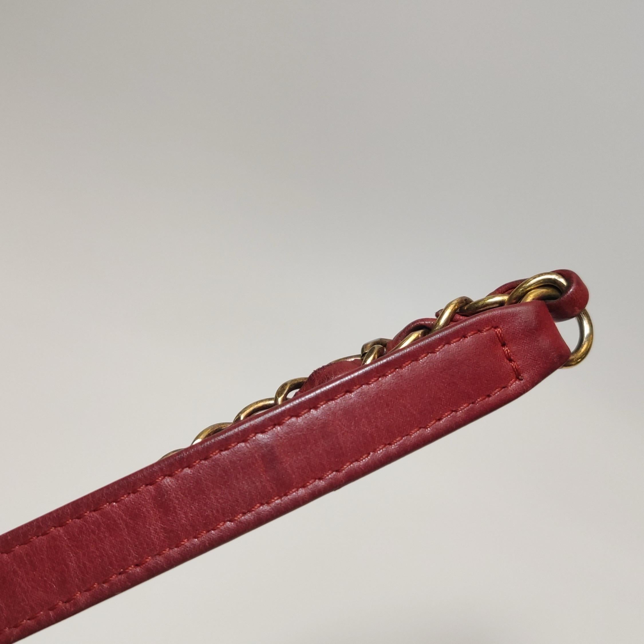 Chanel Classic Flap Medium Happy Stitch Red Fabric Gold Hardware, 2015-2016 en vente 6