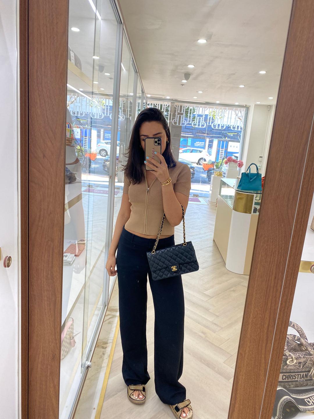 Chanel Classic Flap Medium Lambskin Black GHW 11