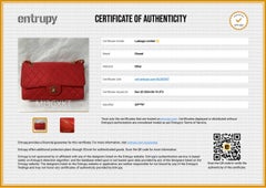 Chanel Classic Flap Medium Vintage Red Nylon Satin with 24k Gold Plated HW