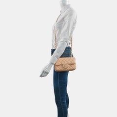 Chanel Classic Flap Mini Beige Almond Pink Lambskin Gold Hardware