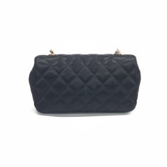 Chanel Classic Flap Mini Black Silk Satin Gold Hardware 2015-2016