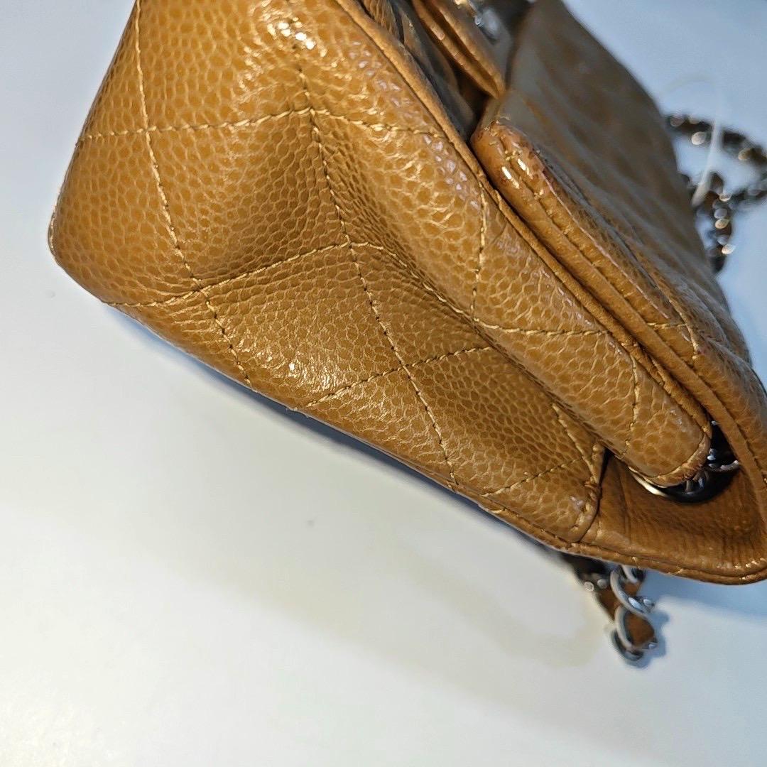 Chanel Classic Flap Mini Brown Caviar leather silver hardware, 2011 8