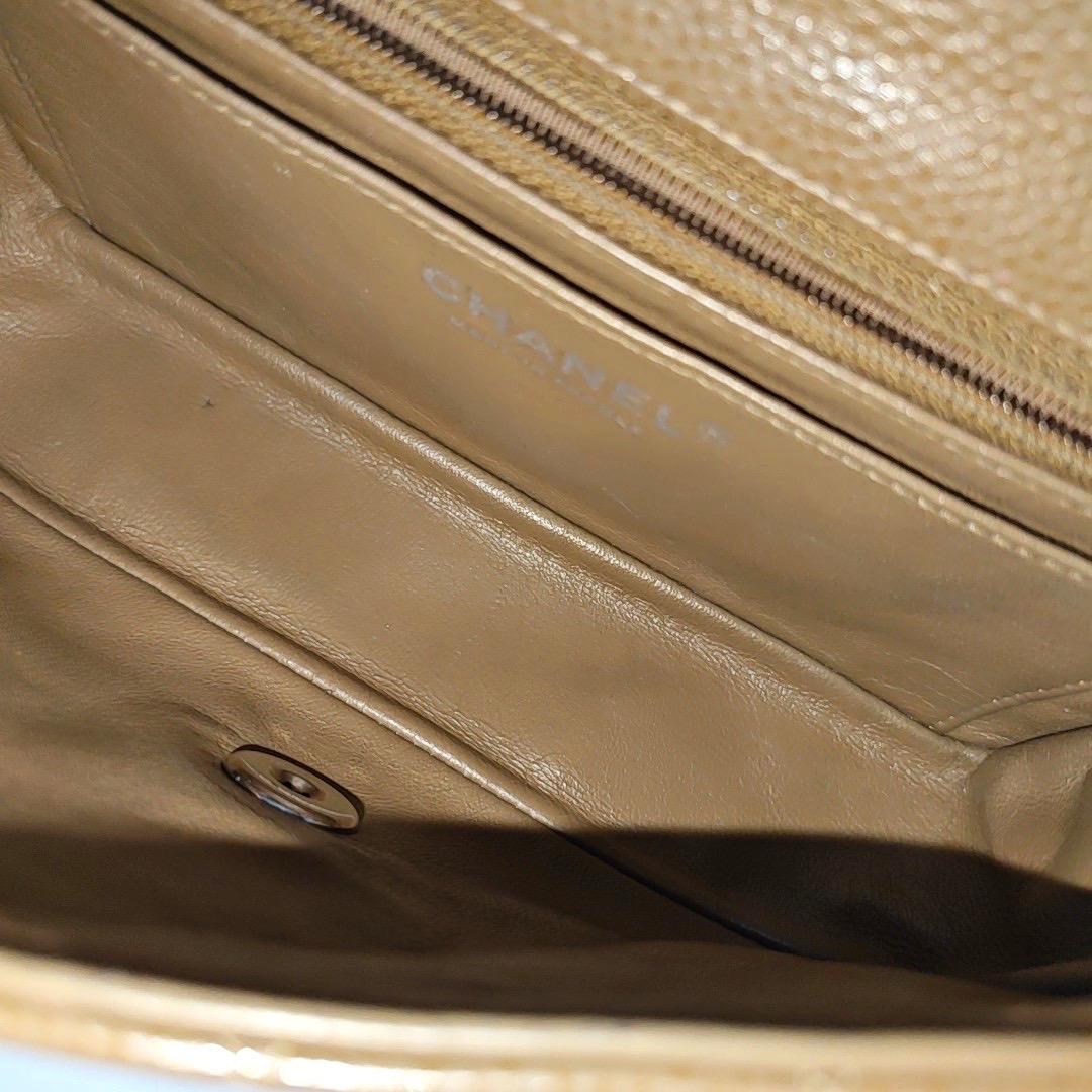 Chanel Classic Flap Mini Brown Caviar leather silver hardware, 2011 9