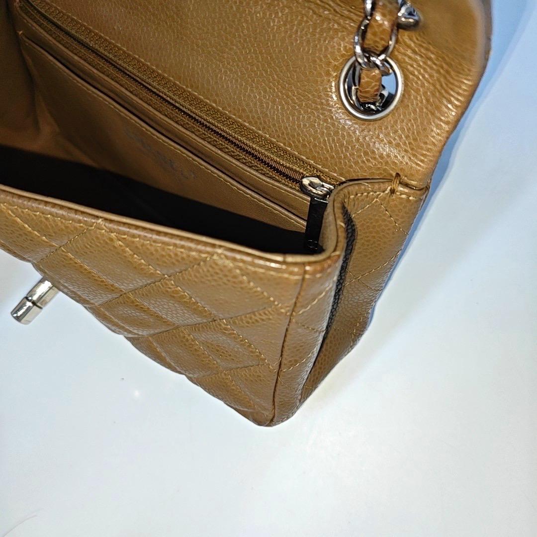 Chanel Classic Flap Mini Brown Caviar leather silver hardware, 2011 10