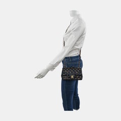 Chanel Classic Flap Mini Egyptian Amulet Black Lambskin Leather Gold Hardware