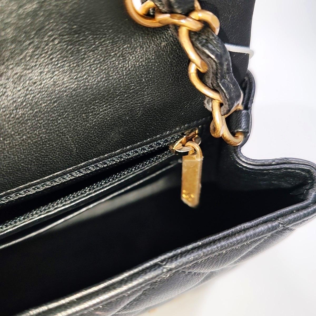 Chanel Classic Flap Mini Egyptian Amulet Black Lambskin Leather Gold Hardware For Sale 5