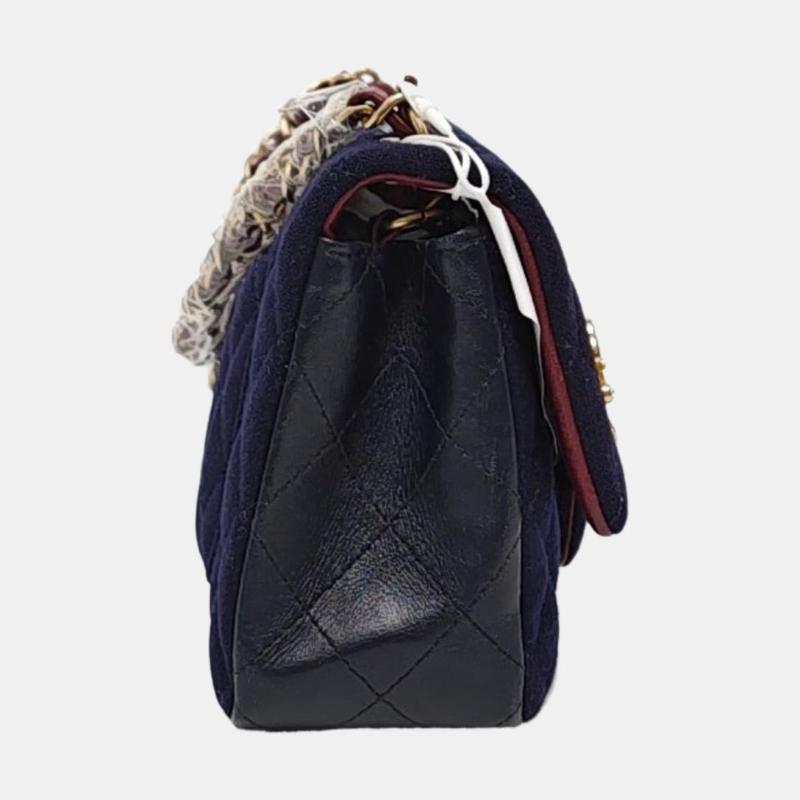 Chanel Classic Flap Mini Metiers d'Art Paris-Hamburg 2018 Wool Nautical Charms Excellent état - En vente à AUBERVILLIERS, FR