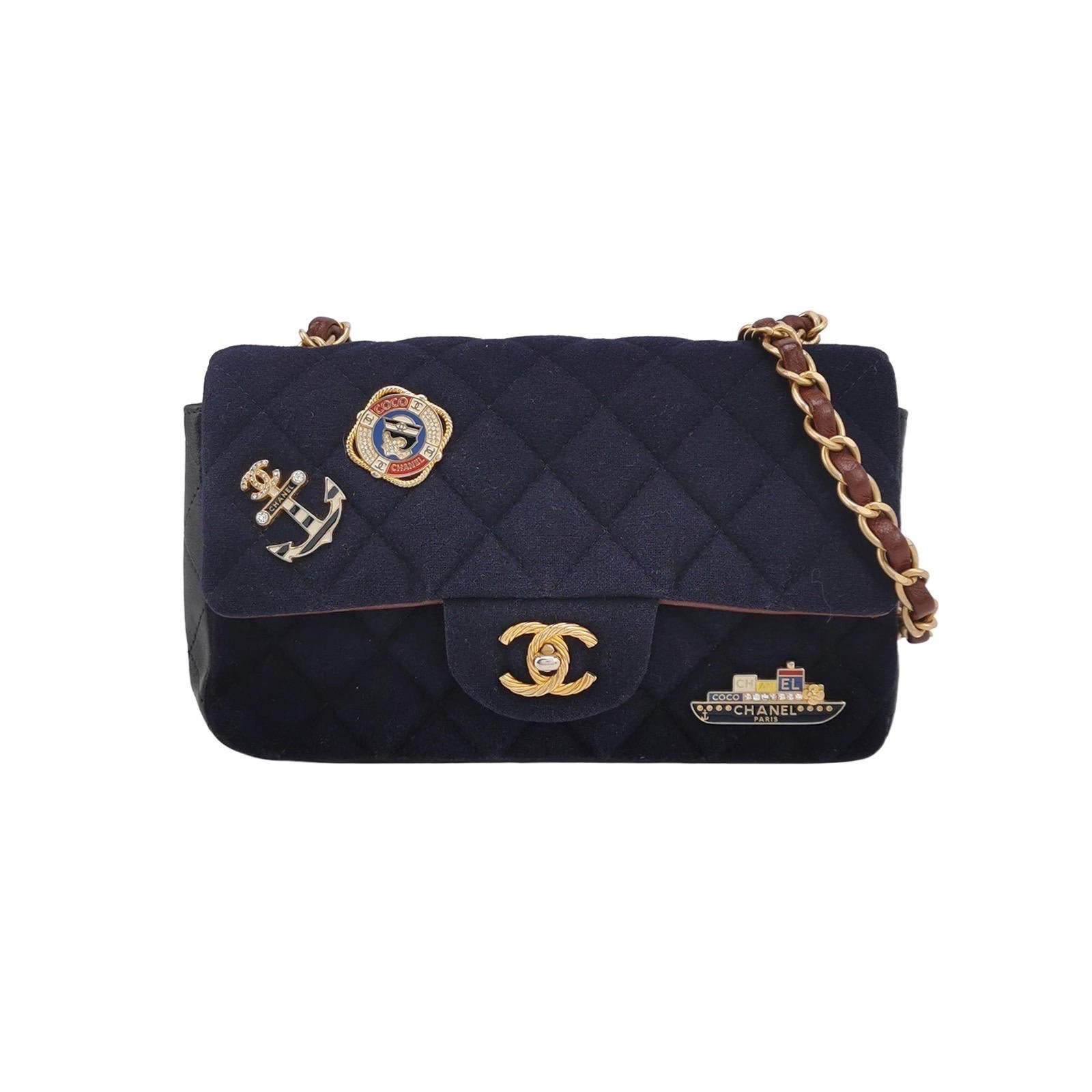 Chanel Classic Flap Mini Metiers d
Art Paris-Hamburg 2018 Wool Nautical Charms in vendita