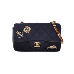 Chanel Classic Flap Mini Metiers d'Art Paris-Hamburg 2018 Wool Nautical Charms