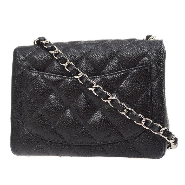 Chanel Big Matrasse Single Flap Chain Shoulder Bag Black Lambskin Ladies  CHANEL