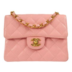 Chanel Pink Classic Flap - 111 For Sale on 1stDibs  chanel classic flap  bag pink, chanel classic pink bag, pink classic chanel bag