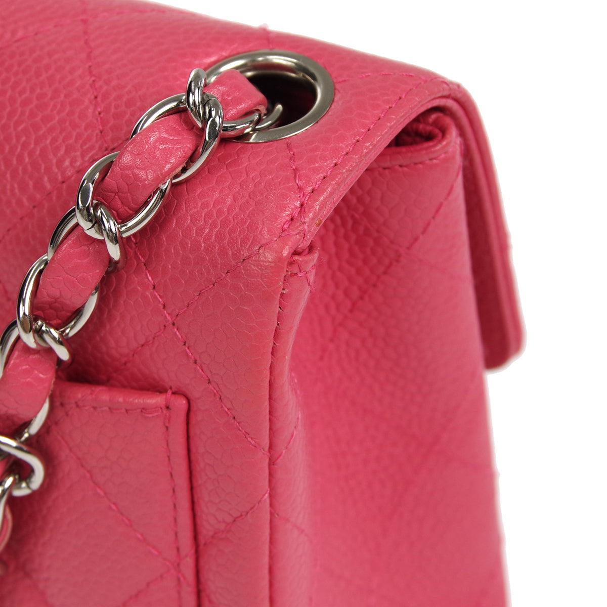 Women's Chanel Classic Flap Mini Square Chain Shoulder Bag Pink Caviar For Sale