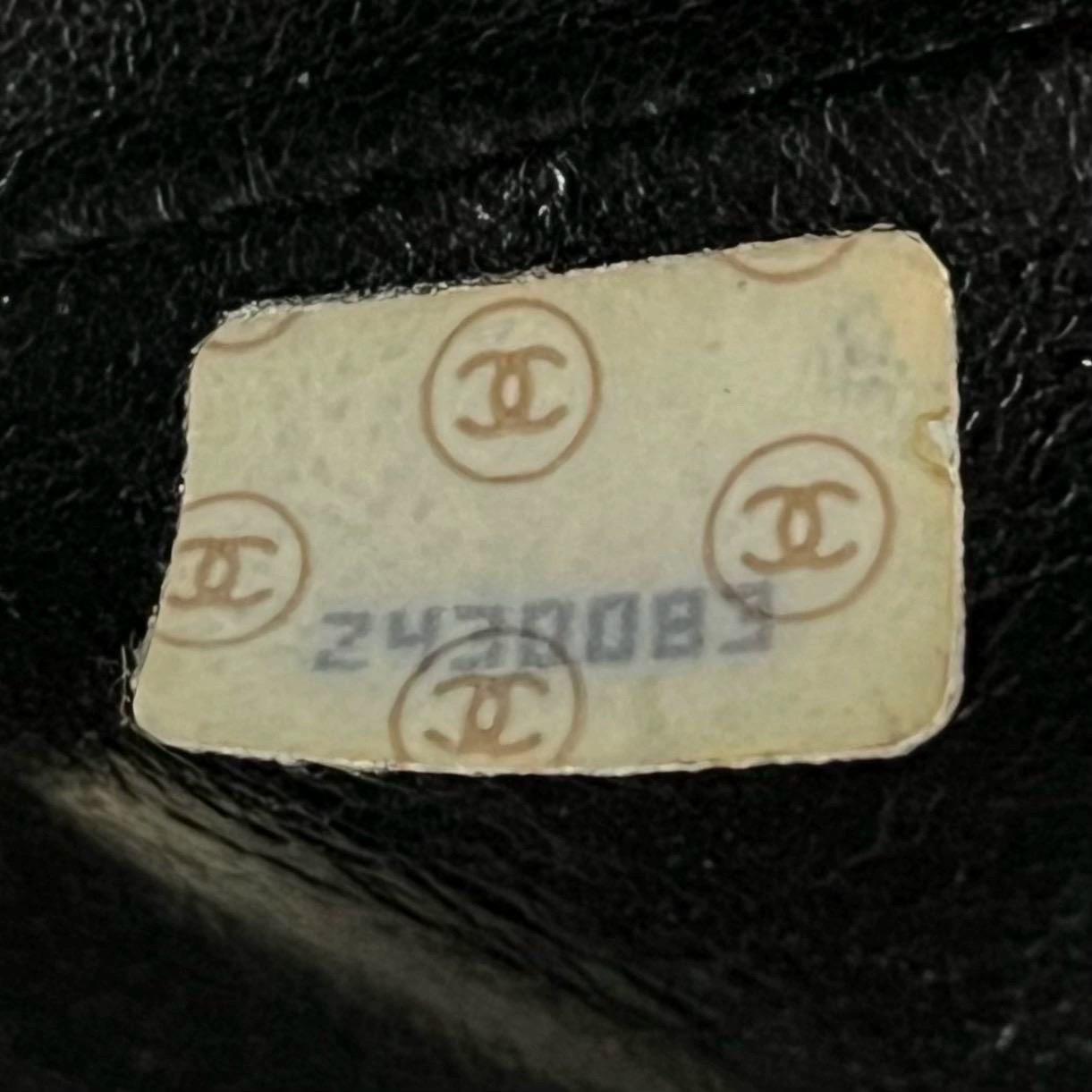 Chanel Classic Flap Mini Square Vintage Black Velvet 24k Gold Hardware 1991-94 en vente 3