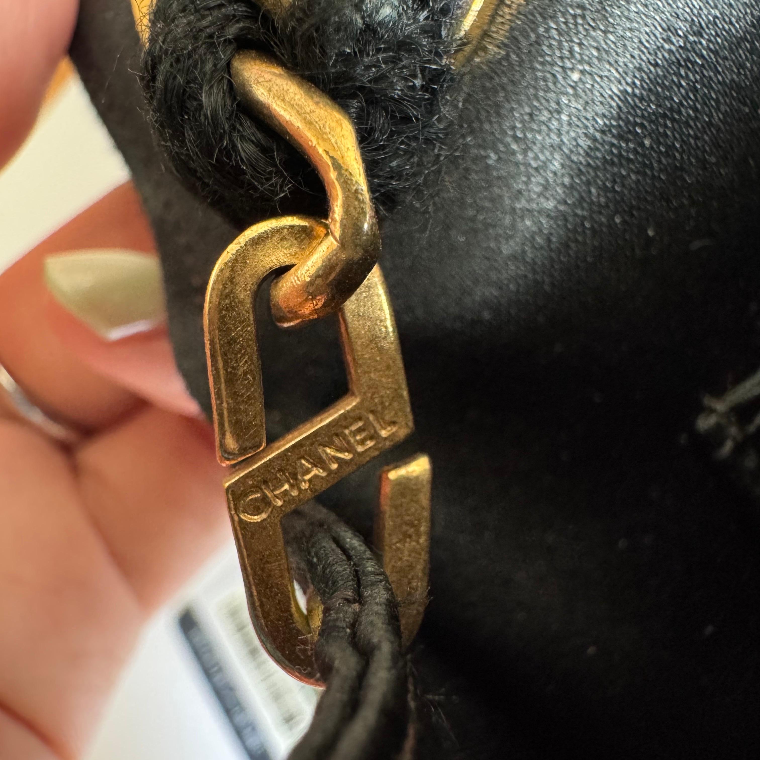 Chanel Classic Flap Mini Vintage Black Silk Gem CC Buckle Crossbody Bag en vente 7