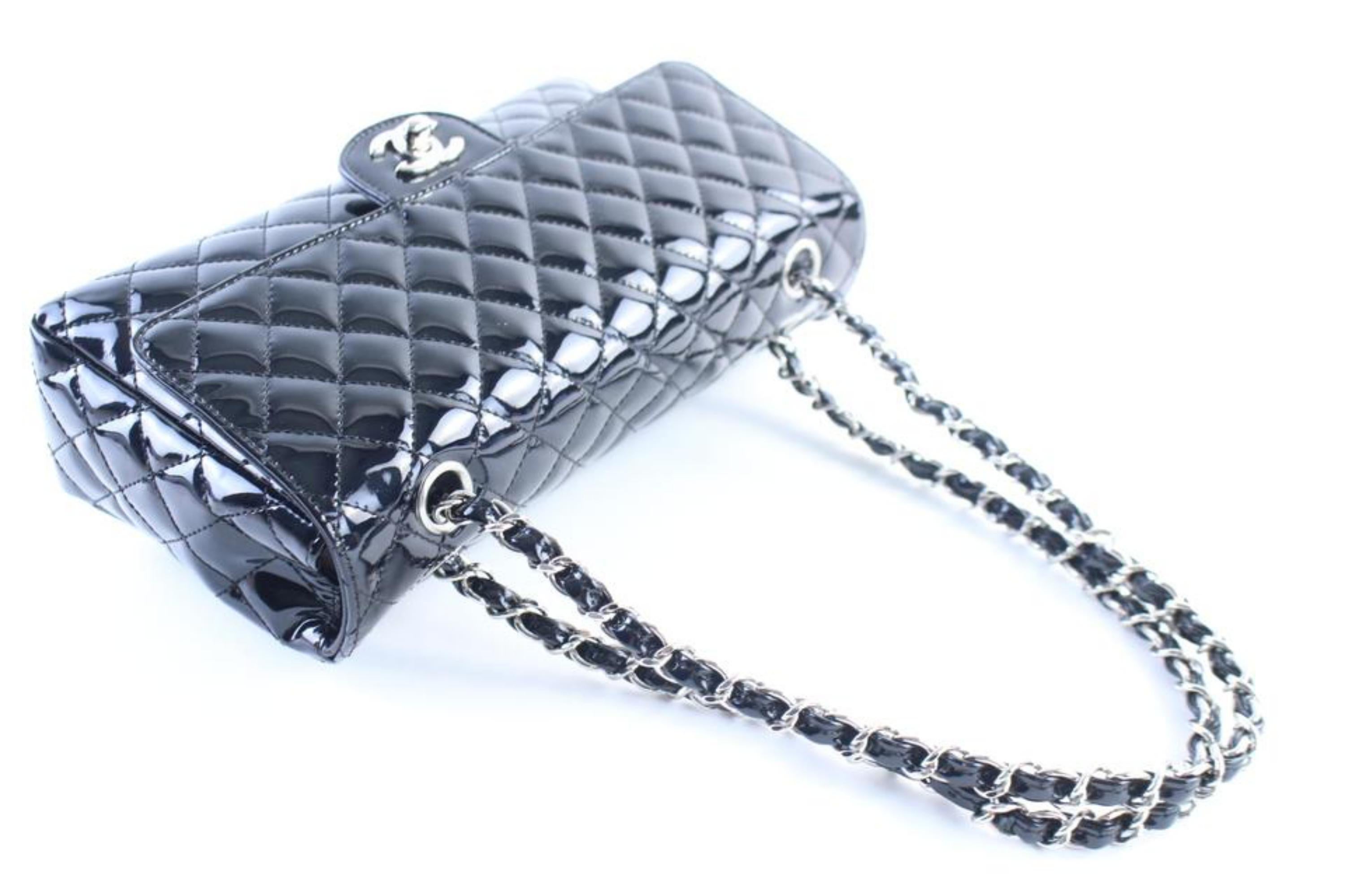Chanel Classic Flap Quilted Secret Label 1cr0522 Black Leather Shoulder Bag For Sale 7