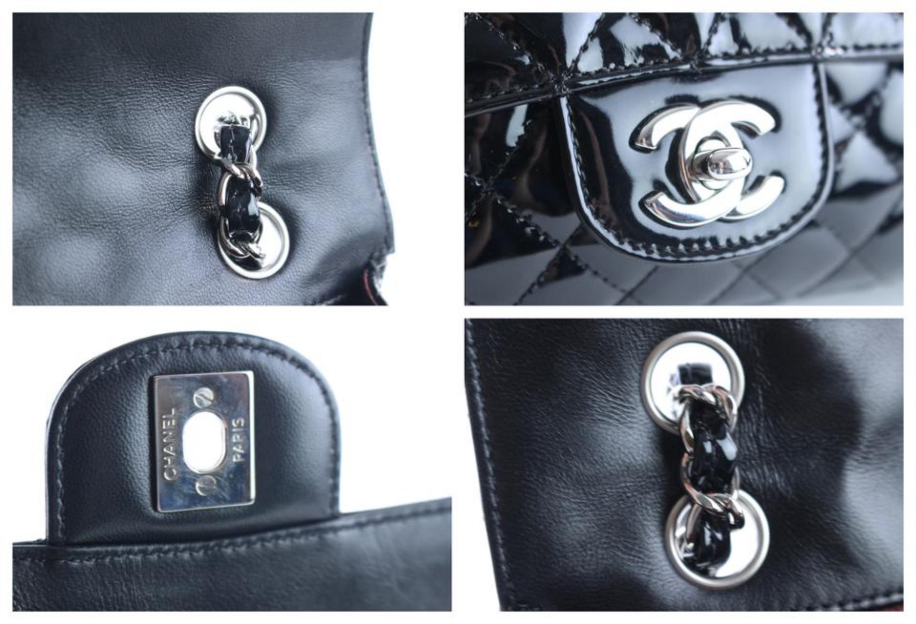 Women's Chanel Classic Flap Quilted Secret Label 1cr0522 Black Leather Shoulder Bag For Sale