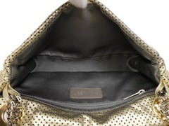 Chanel Classic Flap ( Rare ) Perforated Drill 215368 Gold Leather Shoulder Bag