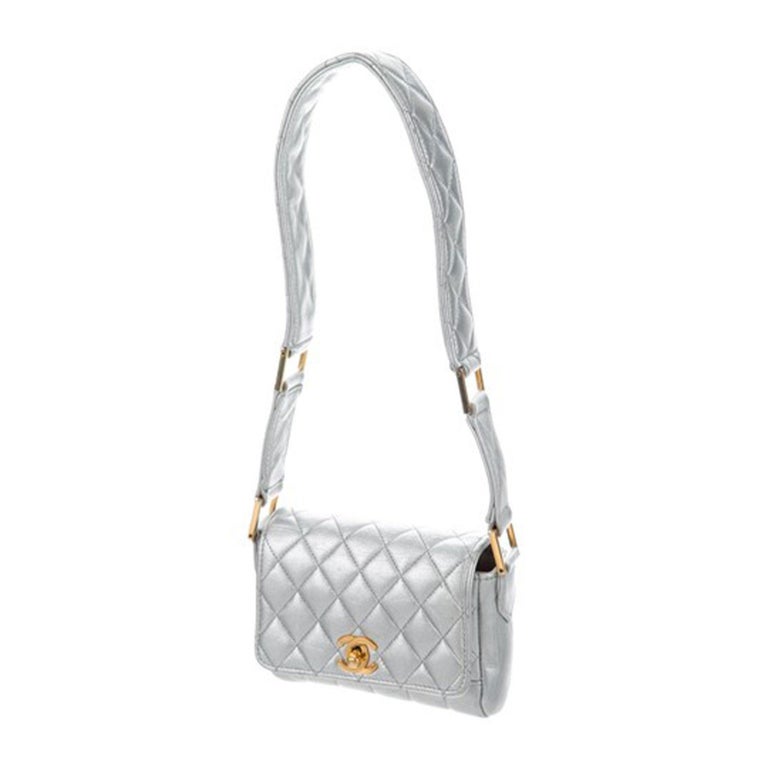 chanel classic flap silver