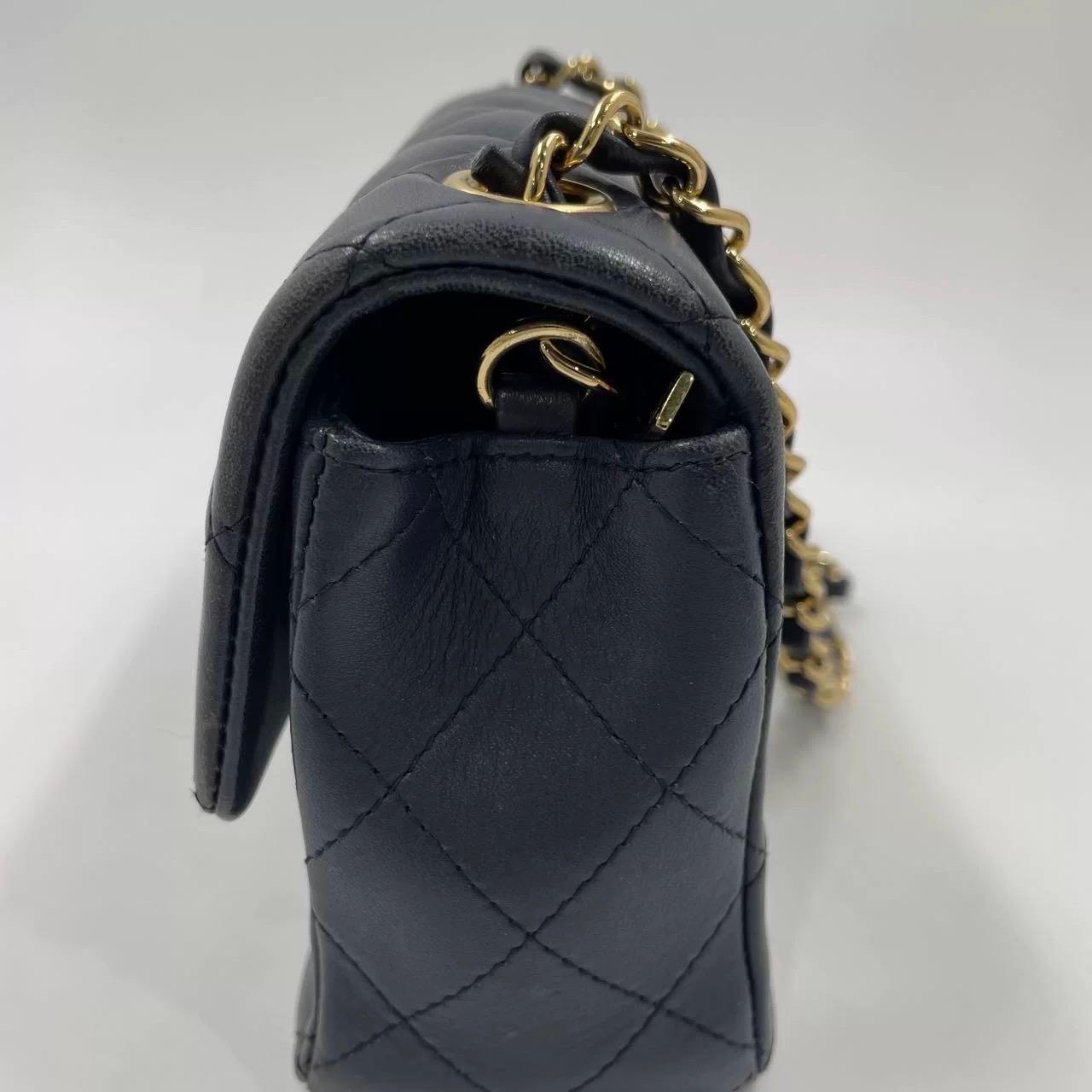 Chanel Classic Flap Rectangular Mini 2015 Navy La… - image 14