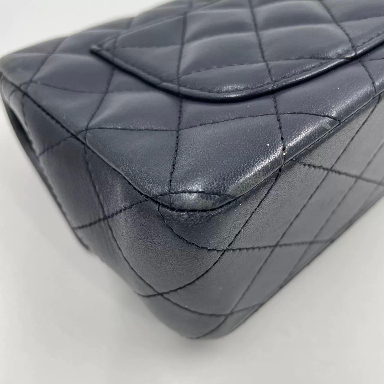 Chanel Classic Flap Rectangular Mini 2015 Navy La… - image 18