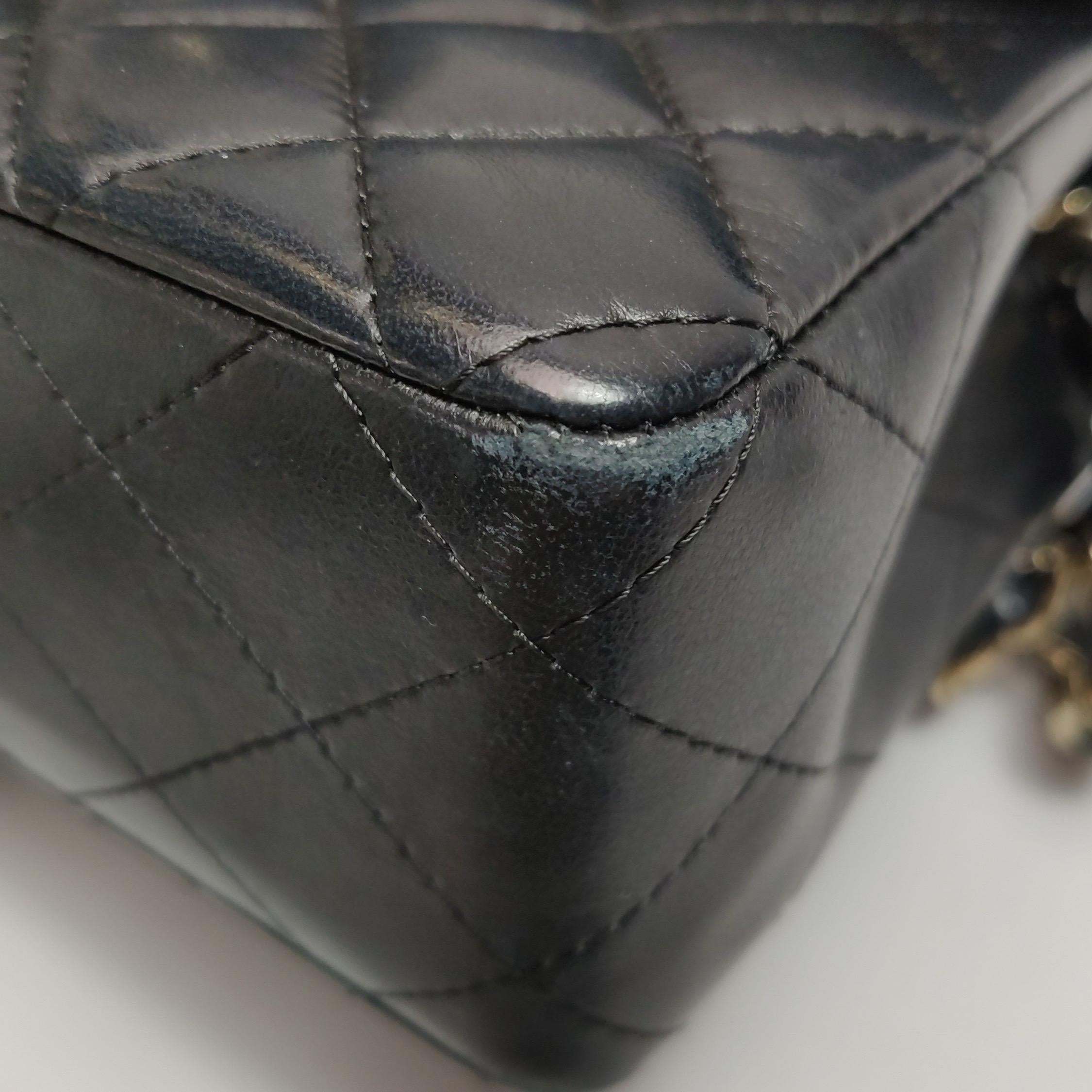Chanel Classic Flap Rectangular Mini Black Lambskin Leather Gold HW 2016-17 For Sale 16