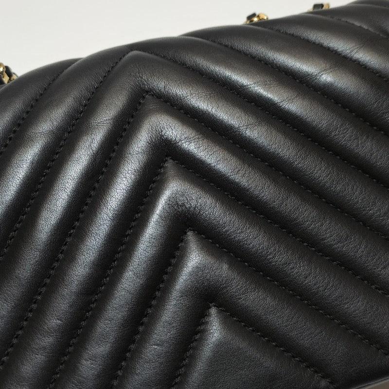 Chanel Classic Flap Rectangular Mini Chevron Quilted Calfskin Leather Black 5