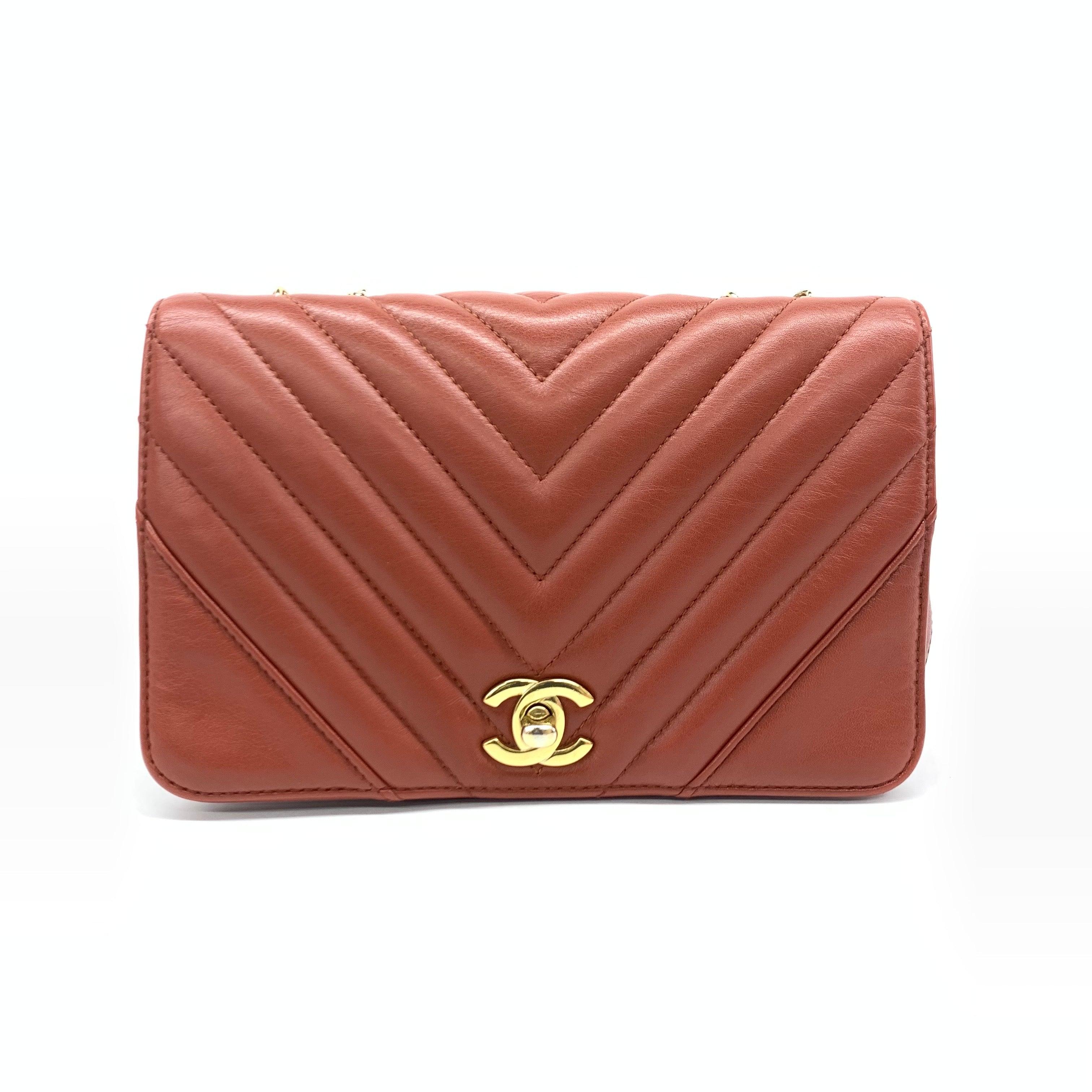 Chanel Classic Flap Rectangular Mini Crossbody Bag Chevron Calfskin Leather 1