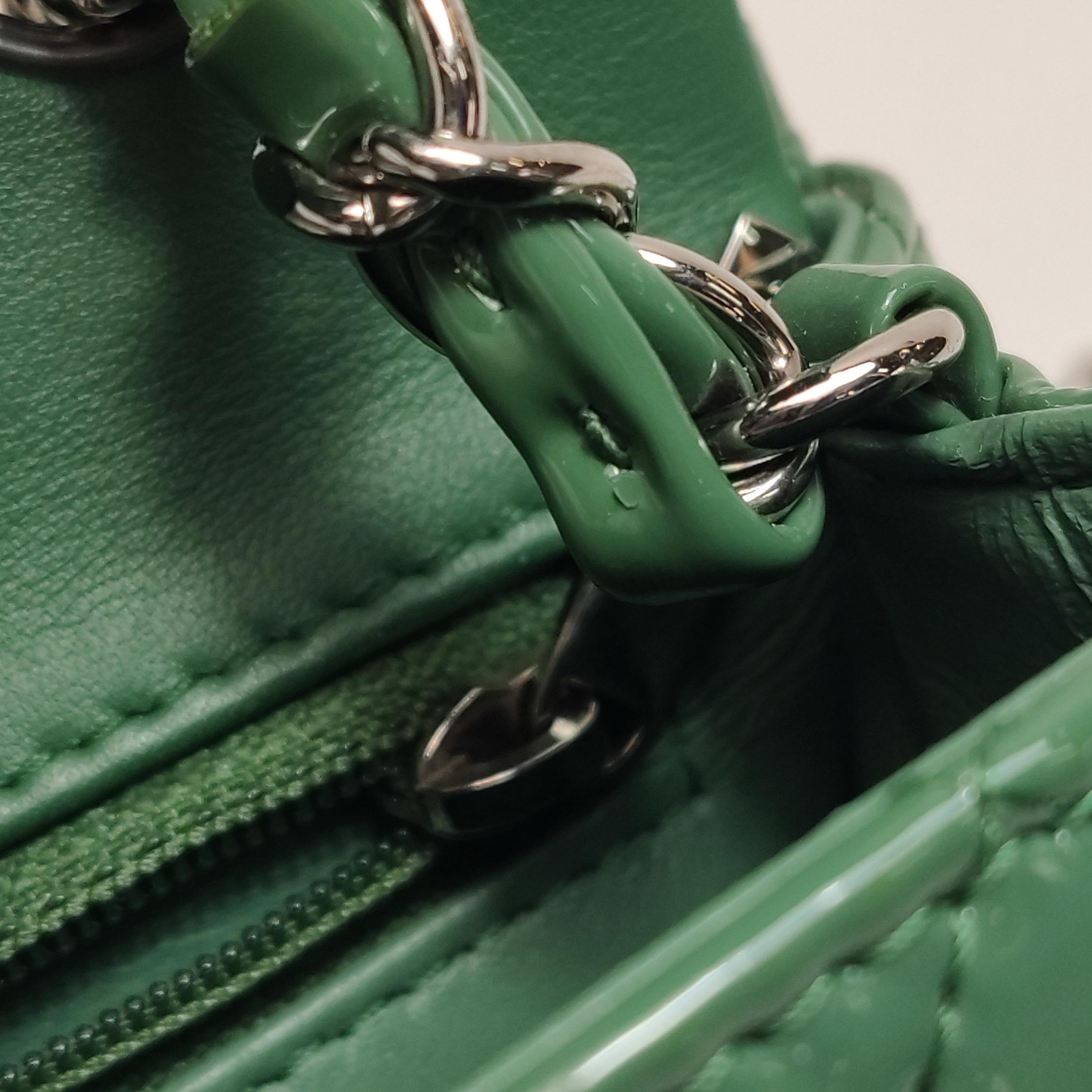 Chanel Classic Flap Rettangolare Mini Greene & Greene Silver Hardware 2016 in vendita 9