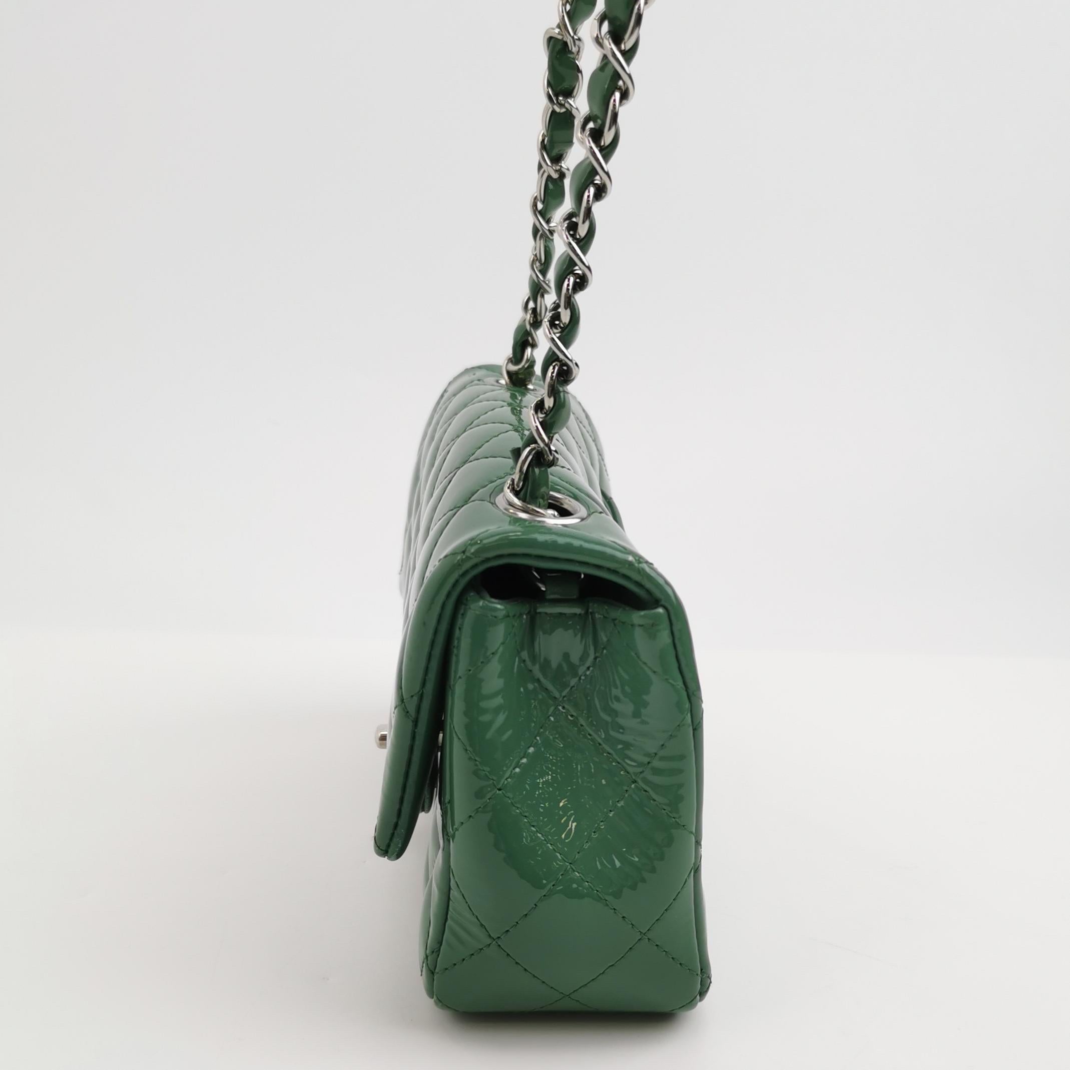 Chanel Classic Flap Rettangolare Mini Greene & Greene Silver Hardware 2016 in vendita 1