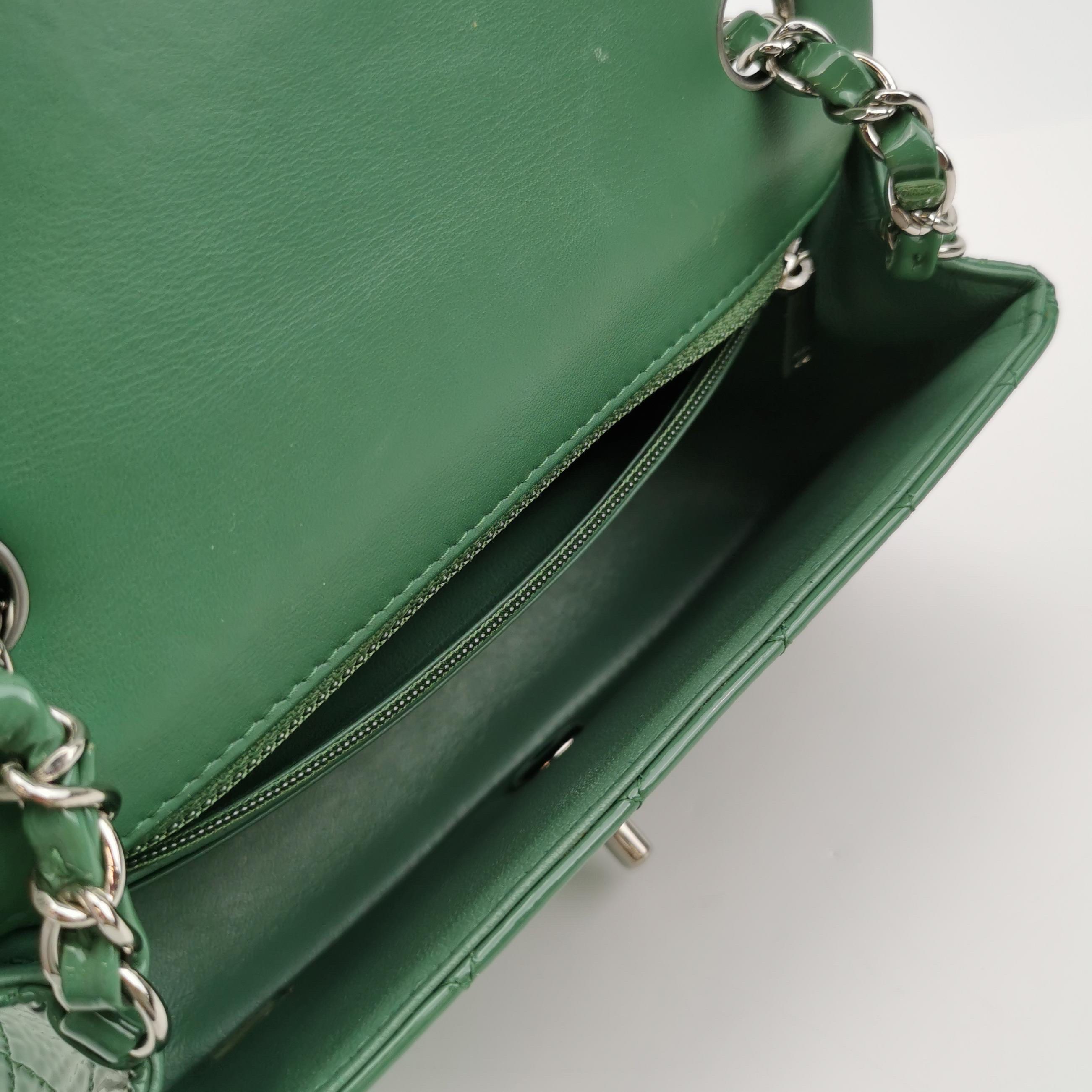 Chanel Classic Flap Rettangolare Mini Greene & Greene Silver Hardware 2016 in vendita 2