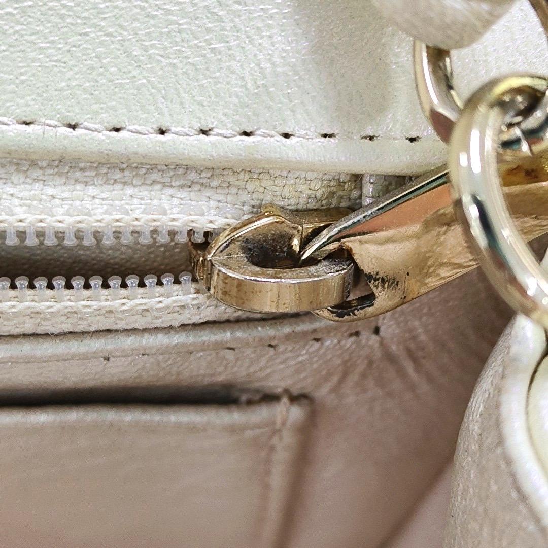 Chanel Classic Flap Rectangular Mini Pearlescent Gold Champagne Lambskin Leather For Sale 6