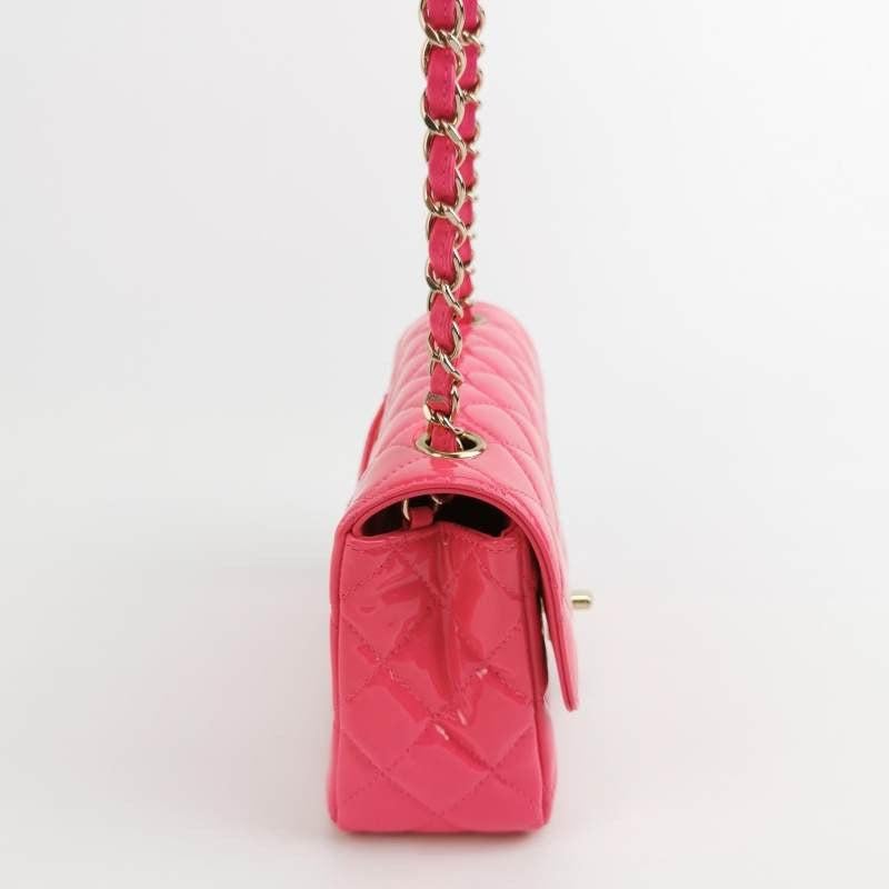 Chanel Classic Flap Rectangular Mini Pink Patent Leather Gold-tone Hardware 2019 1