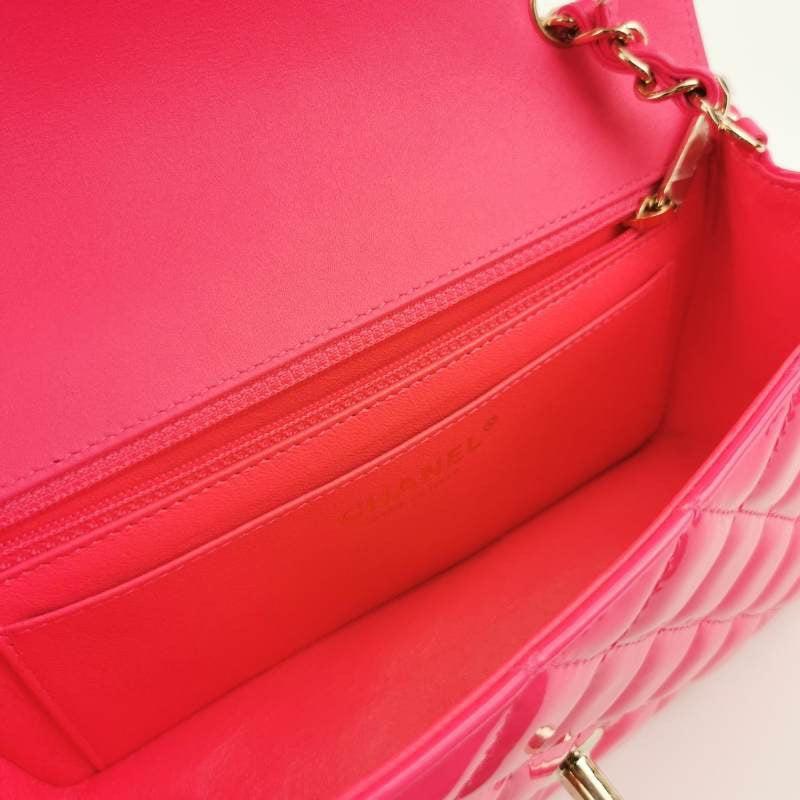Chanel Classic Flap Rectangular Mini Pink Patent Leather Gold-tone Hardware 2019 3