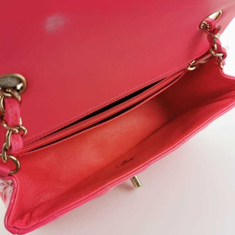 Chanel Classic Flap Rectangular Mini Pink Patent Leather Gold-tone Hardware 2019 4