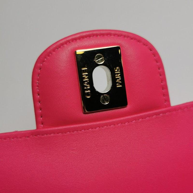 Chanel Classic Flap Rectangular Mini Pink Patent Leather Gold-tone Hardware 2019 5