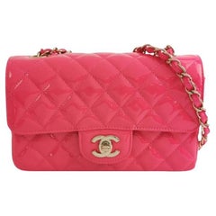Chanel Classic Flap Rectangular Mini Pink Patent Leather Gold-tone Hardware 2019