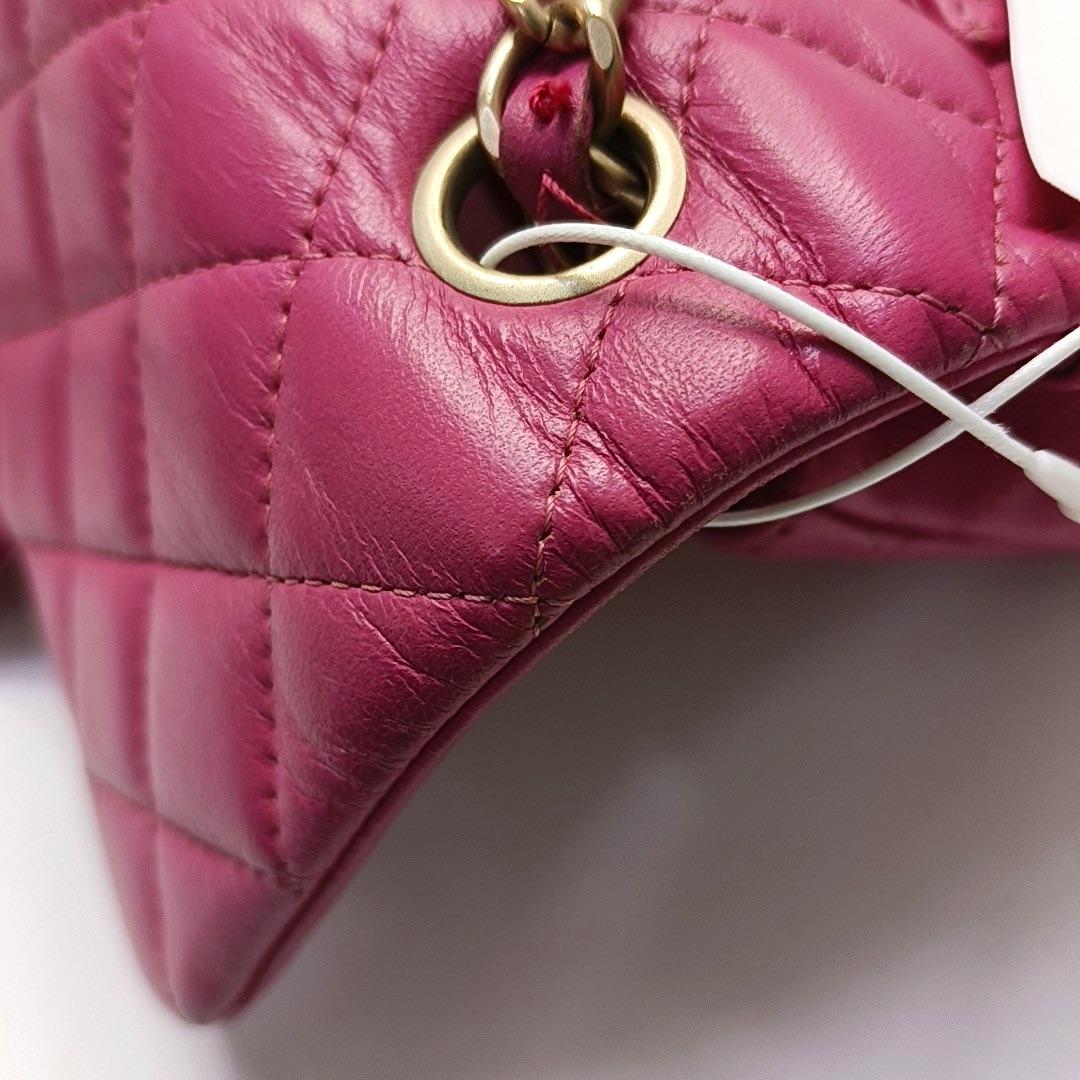 Chanel Classic Flap Rectangular Mini Rose Pink Lambskin Gold Hardware 2012-13 en vente 5