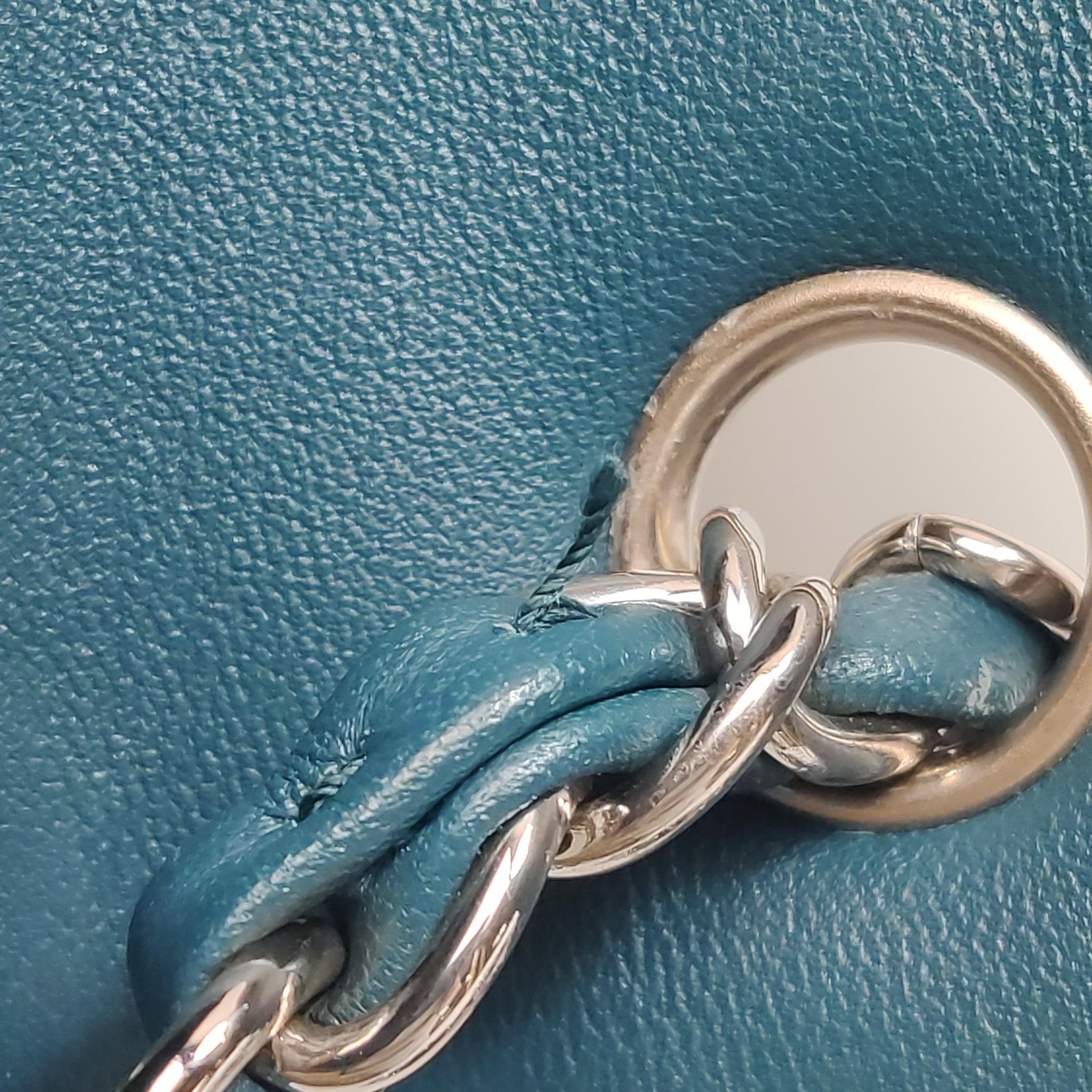 Chanel Classic Flap Rectangular Mini Teal Green Lambskin 2020 in vendita 14