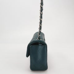 Chanel Classic Flap Rectangular Mini Teal Green Lambskin 2020