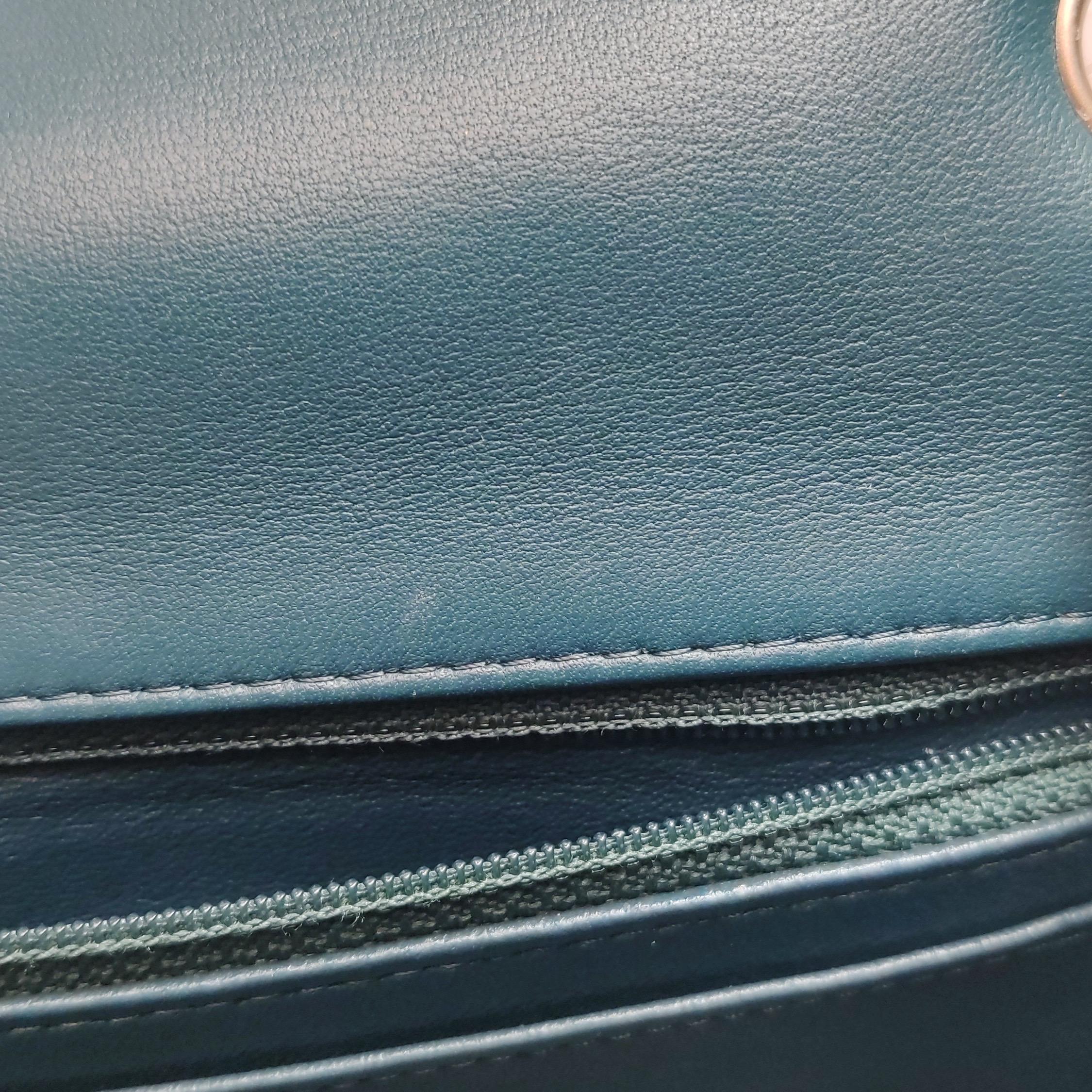 Chanel Classic Flap Rectangular Mini Teal Green Lambskin 2020 in vendita 2