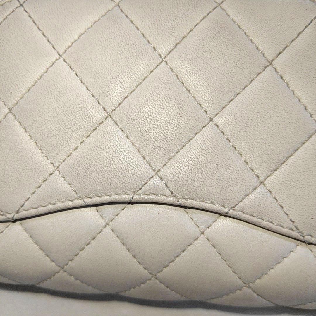 Chanel Classic Flap Rectangular Mini White Lambskin Pearl Crush Gold Ball Chain 8