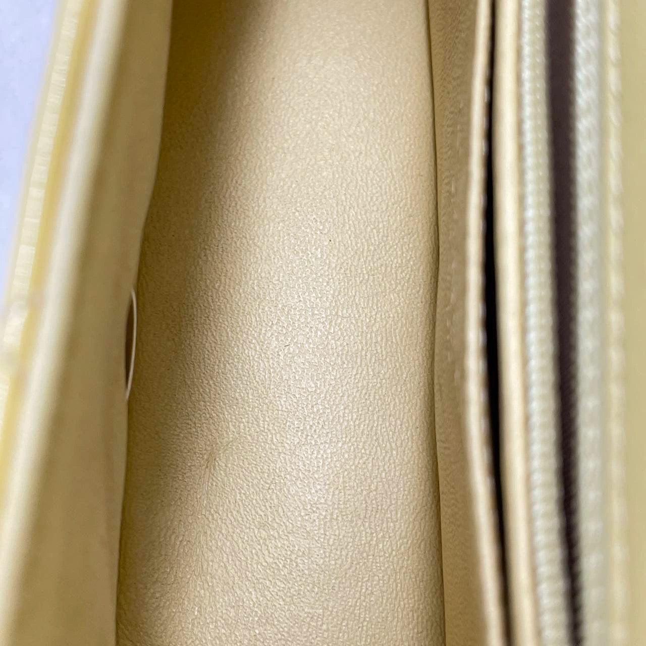 Chanel Classic Flap Rectangular Mini Yellow Patent Leather Silver HW, 2014-2015 15