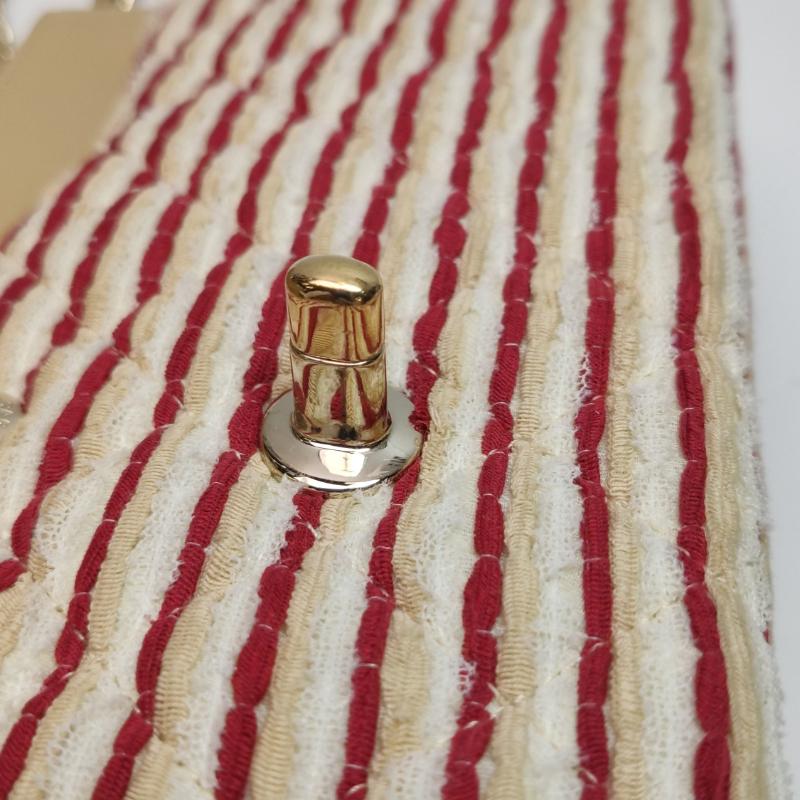 Chanel Classic Flap Rosso Bianco a righe Medium Jersey Coco Sailor in vendita 5