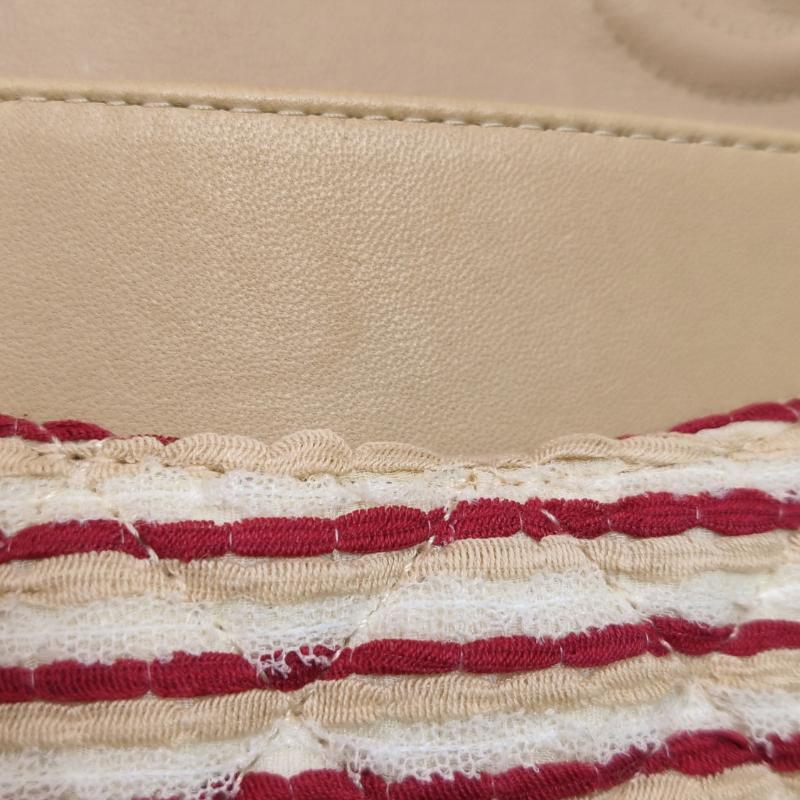 Chanel Classic Flap Rosso Bianco a righe Medium Jersey Coco Sailor in vendita 6