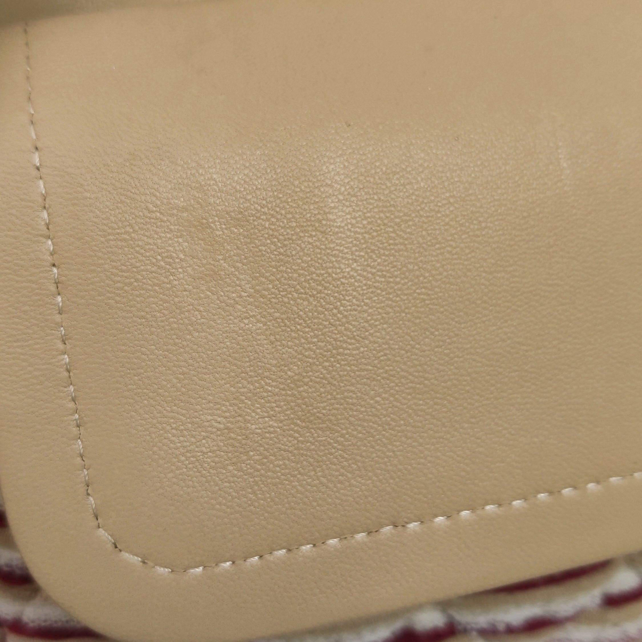 Chanel Classic Flap Rosso Bianco a righe Medium Jersey Coco Sailor in vendita 15