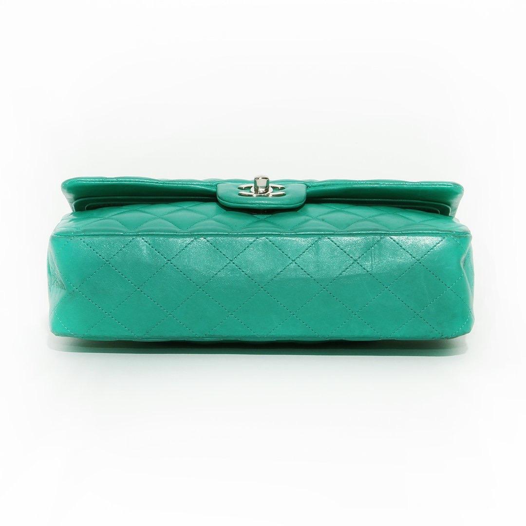 Chanel Classic Flap Sea Foam Green  In Good Condition In Los Angeles, CA