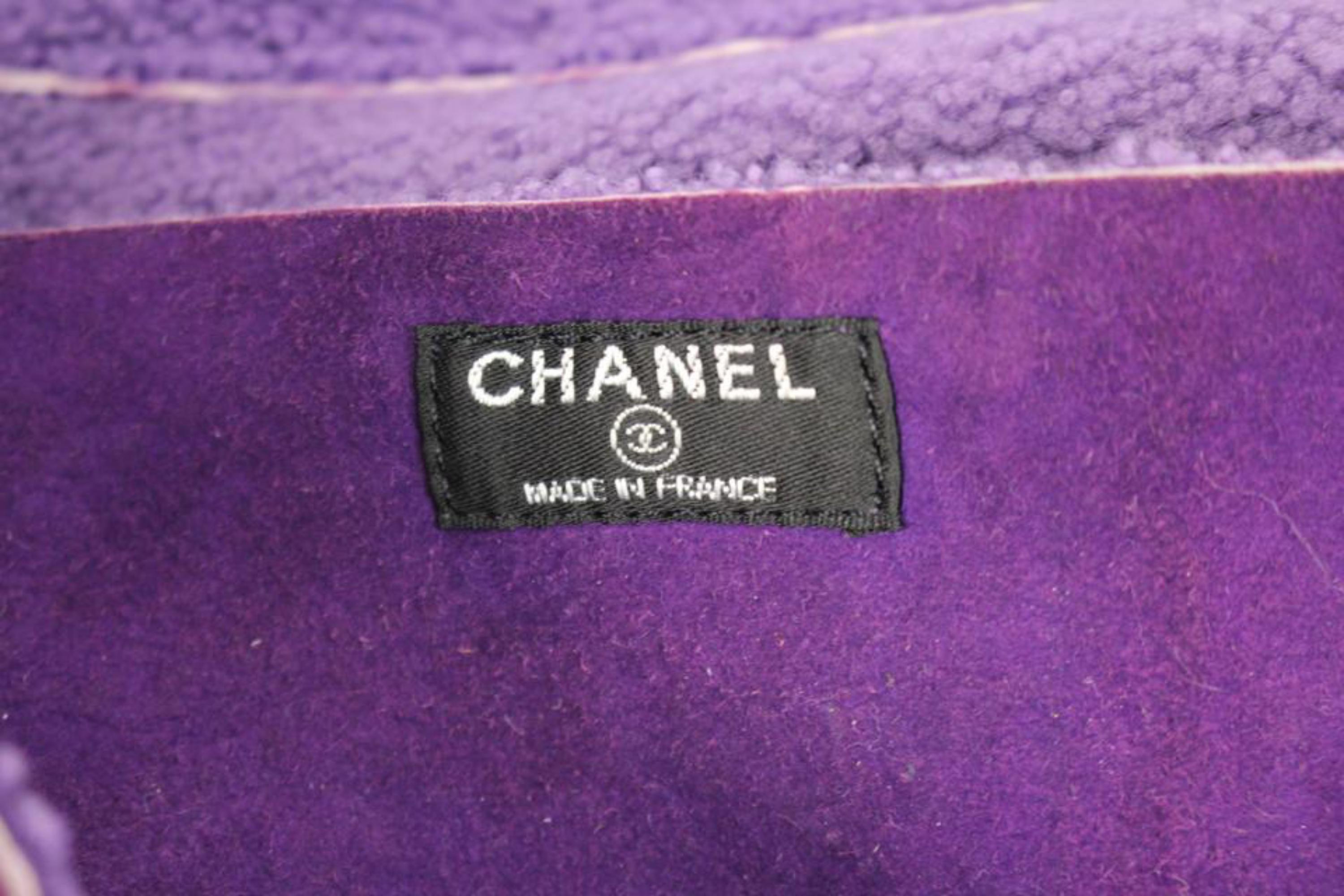 Chanel Classic Flap Shearling Ccty63 Purple Shoulder Bag For Sale 4