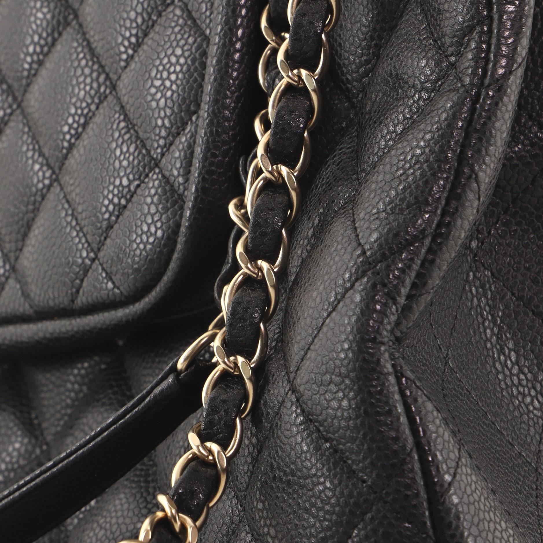 Chanel Classic Flap Shopping Tote Quilted Caviar Large 1