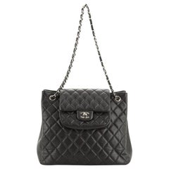 Chanel Classic Flap Shopping Tote Quilted Caviar Medium