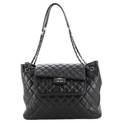 Chanel Classic Flap Shopping Tote Quilted Lambskin Large